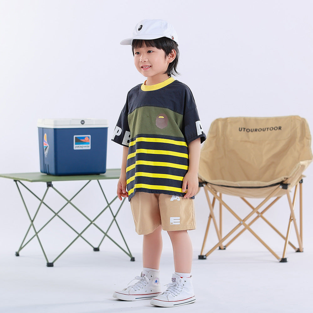 【Promesa】Strips Ape Summer Top