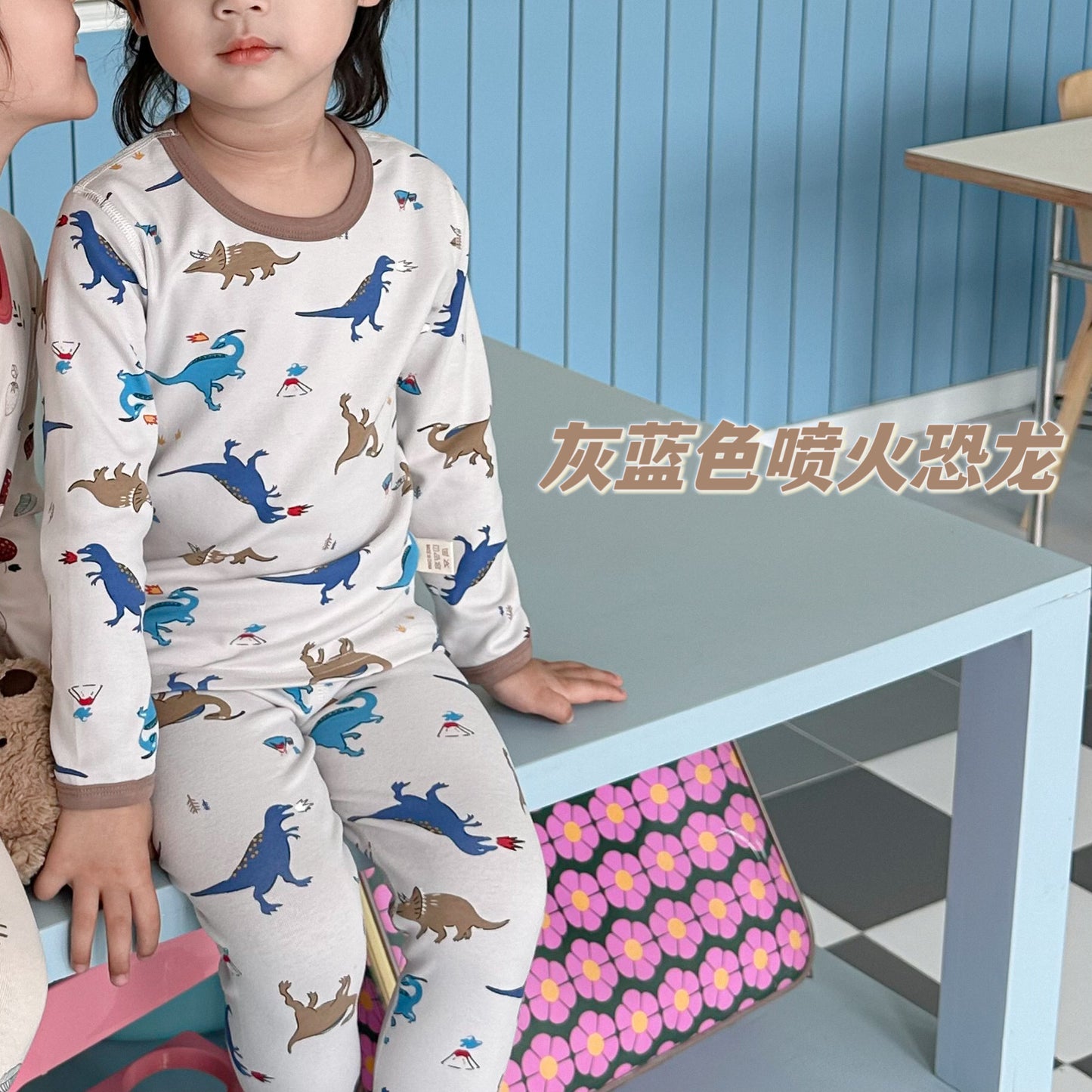 【Promesa】2024 Kid Wool Lycra Cotton-Made Slim Fit Pajamas Set Wear