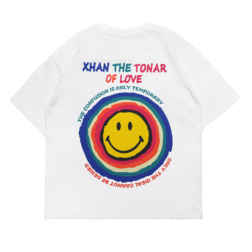 【Promesa】JK Rainbow Smiley Face Top