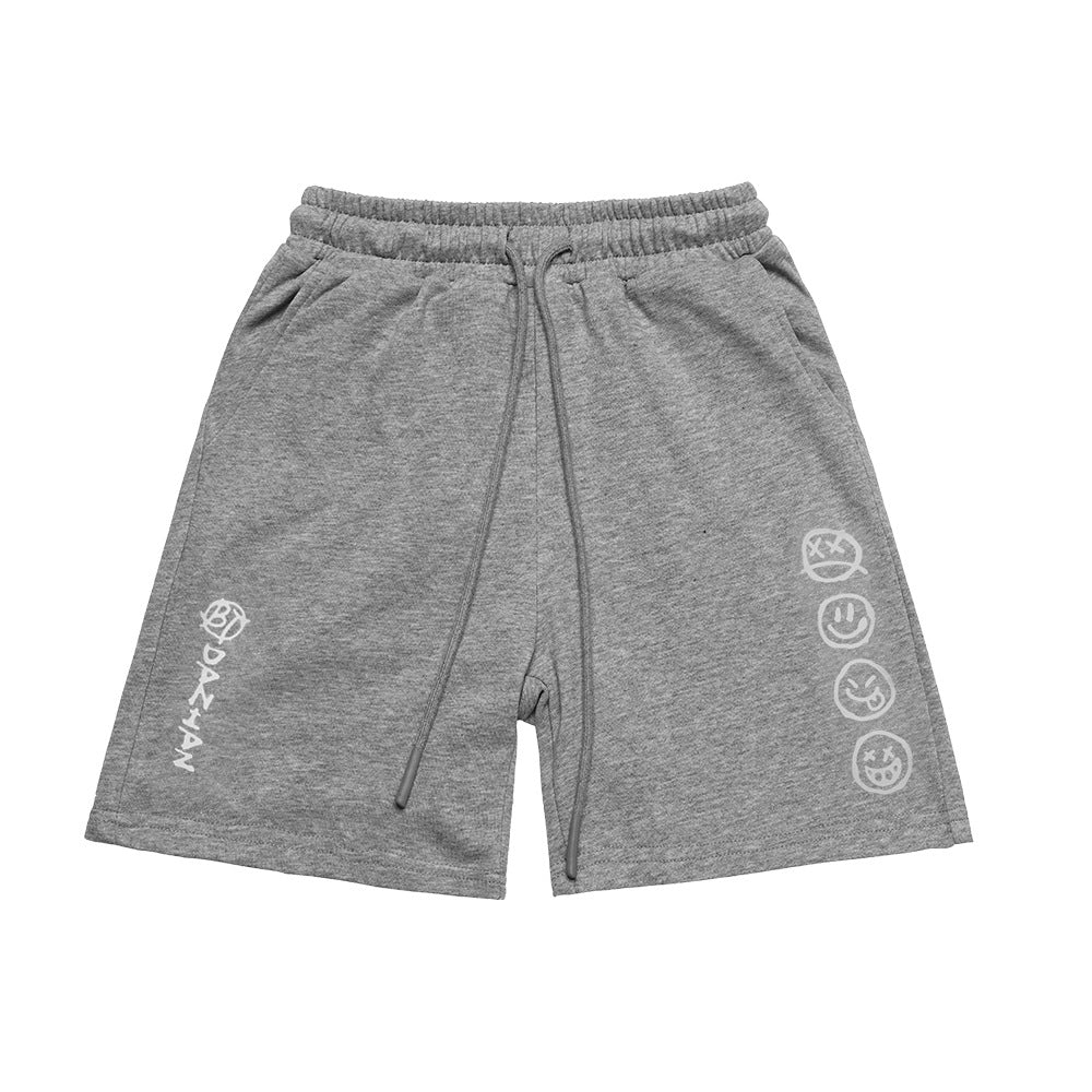 【Promesa】JK Awesome Cool Cotton Smiley Face Sporty Shorts