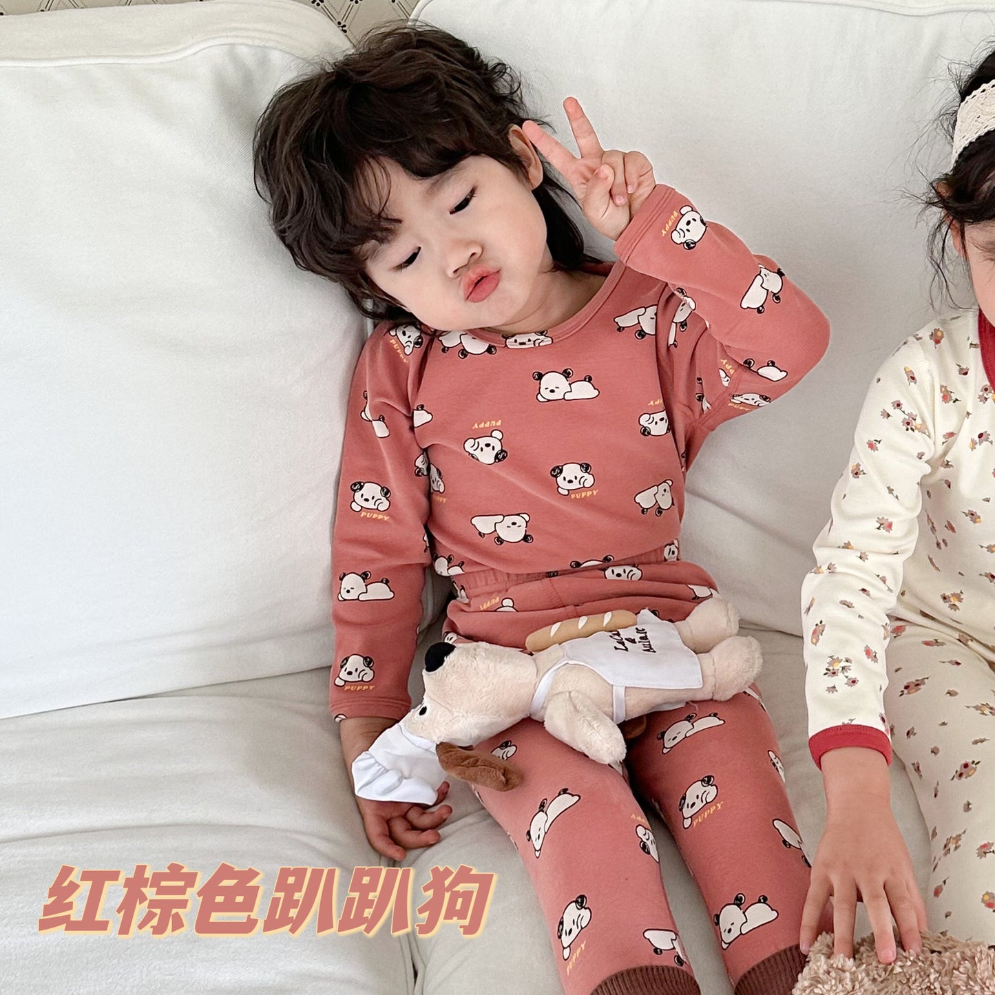 【Promesa】2024 Kid Wool Lycra Cotton-Made Slim Fit Pajamas Set Wear
