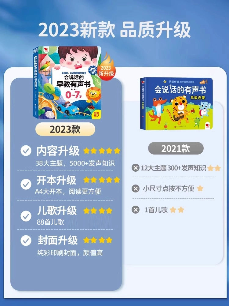 【Promesa】会说话的儿歌早教有发声书中英粤语启蒙儿童点读学习机0-7岁玩具