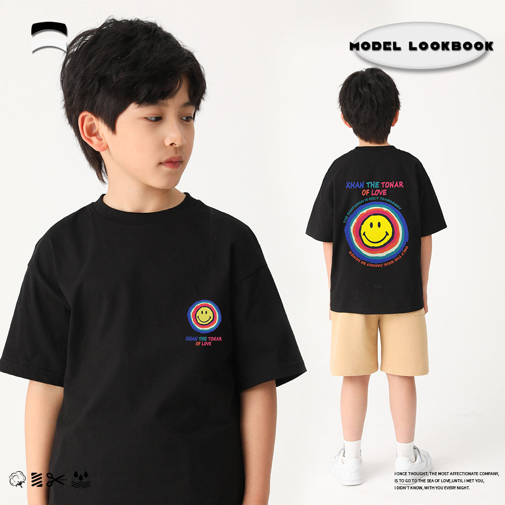 【Promesa】JK Rainbow Smiley Face Top