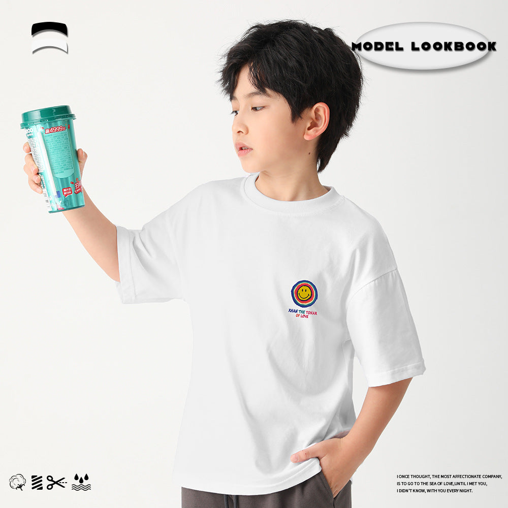 【Promesa】JK Rainbow Smiley Face Top