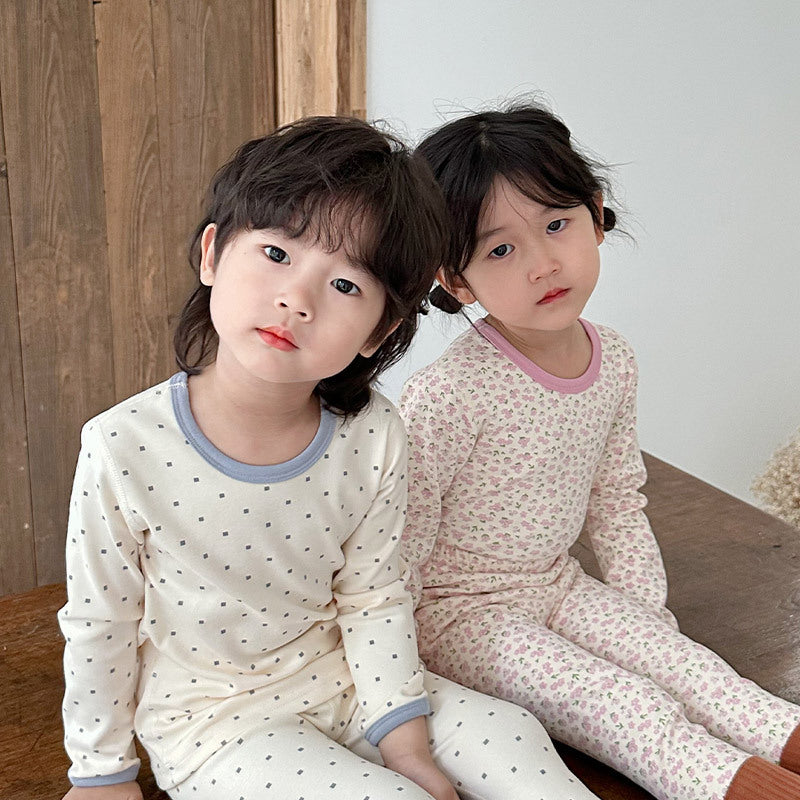 【Promesa】2024 Kid Wool Lycra Cotton-Made Slim Fit Pajamas Set Wear