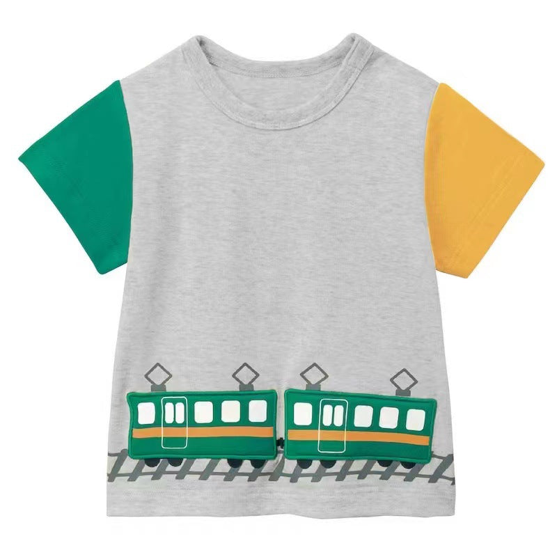 【Promesa】Short Slevees Cute 3D Traffic Top