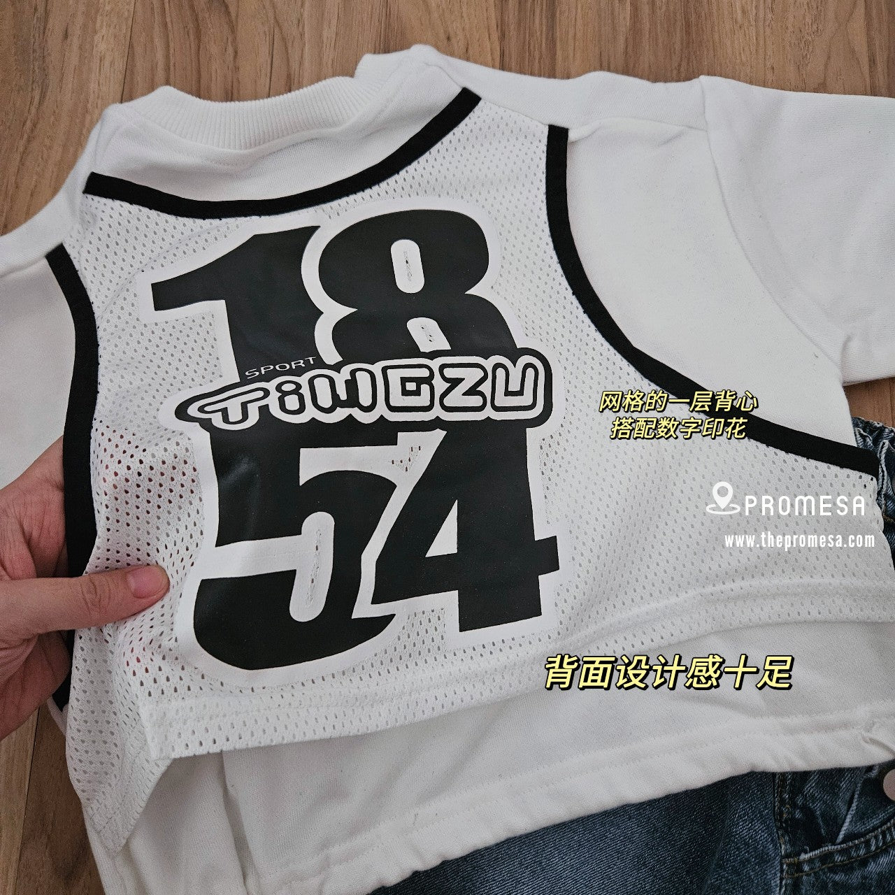 【Promesa】Designer Version White Sweatshirt