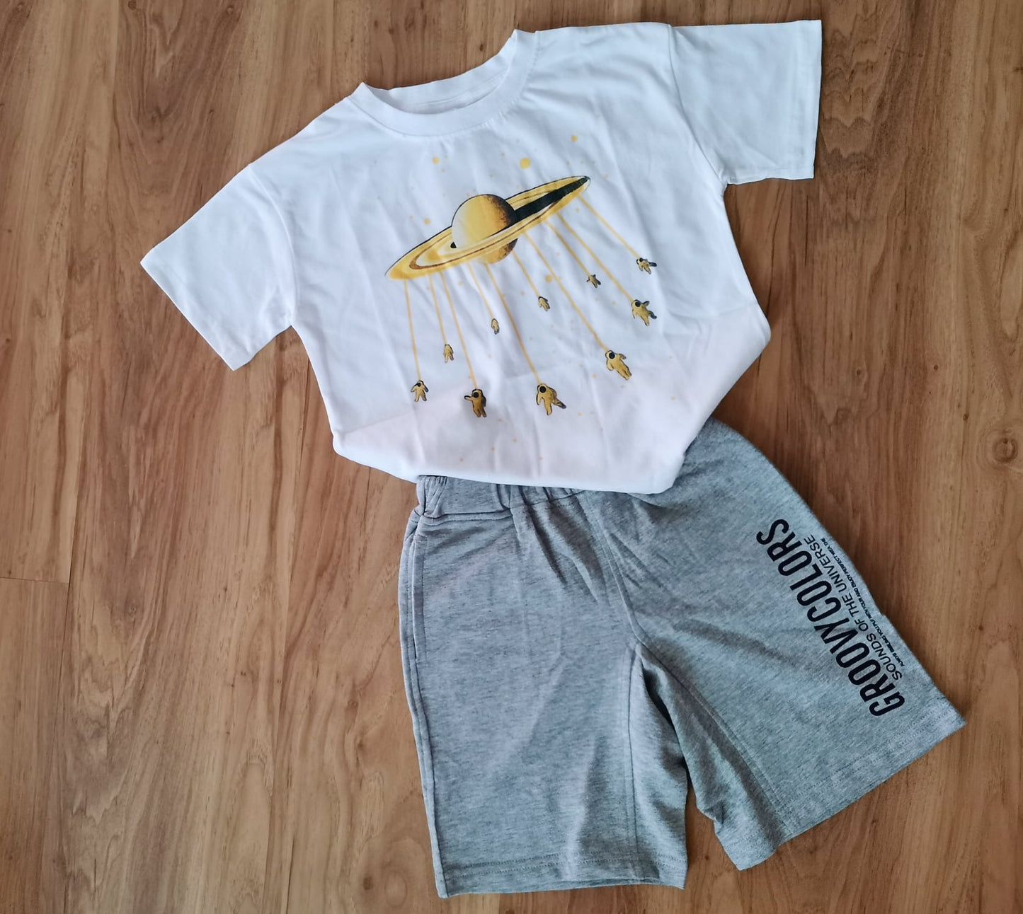 星球上衣 | 撞色、Mickey短裤 Kid Planet Top Short Pants