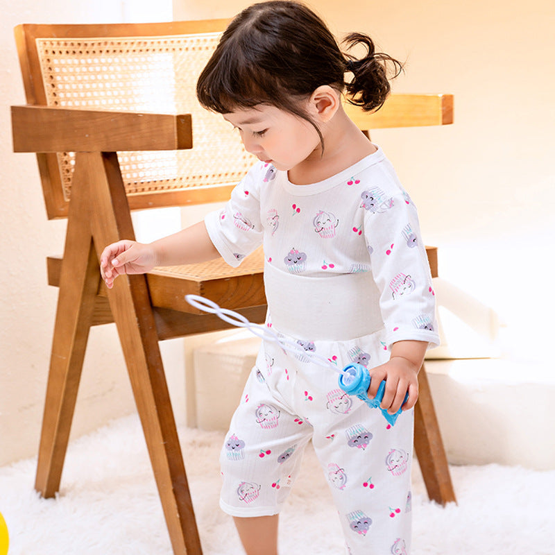 【PROMESA】High Waist Bamboo Fibre Cotton Thin Home Clothing Set