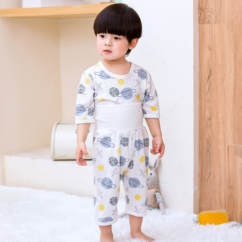 【PROMESA】High Waist Bamboo Fibre Cotton Thin Home Clothing Set