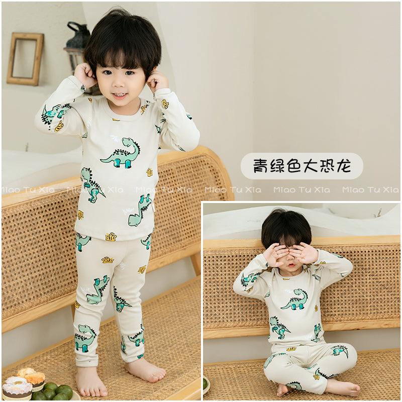 【Promesa】Kid Wool Lycra Cotton-Made Slim Fit Pajamas Set Wear