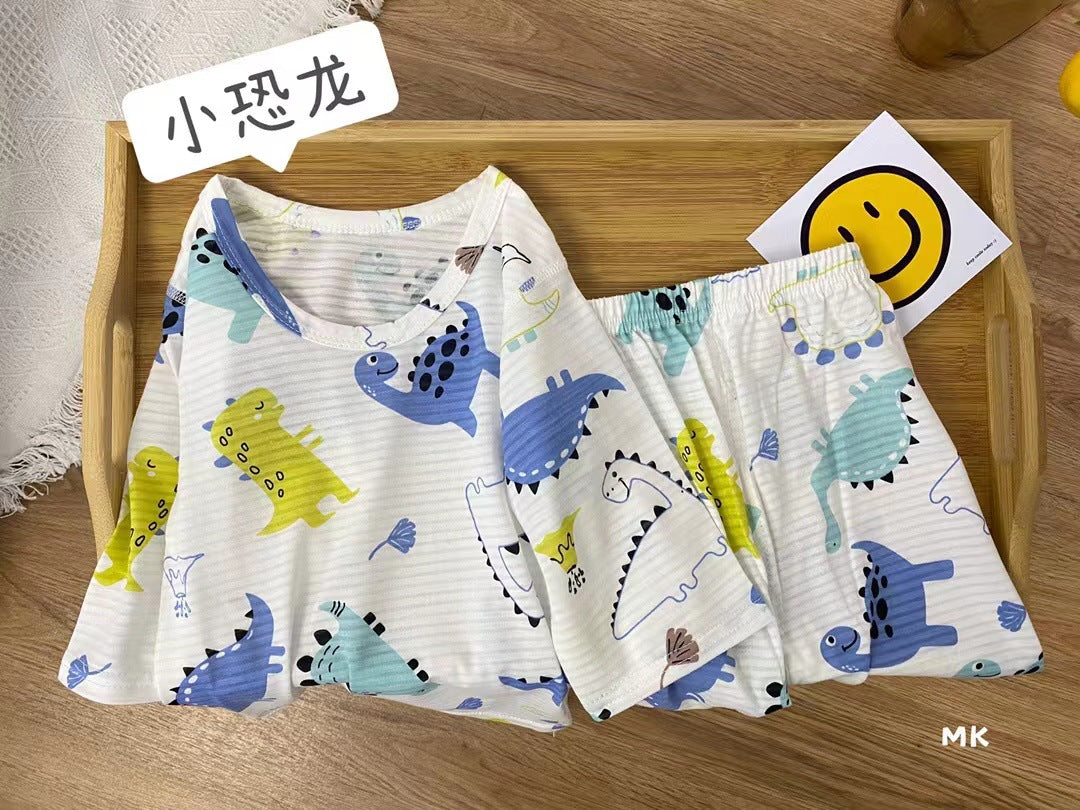 儿童竹纤维呼吸棉薄款家居服 Kid Bamboo Fiber Thin Home Clothing Set Wear