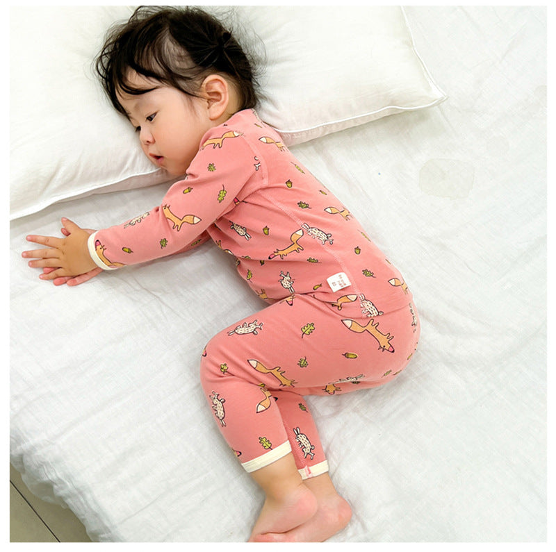【Promesa】Kid Wool Lycra Cotton-Made Slim Fit Pajamas Set Wear