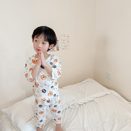 儿童竹纤维呼吸棉薄款家居服 Kid Bamboo Fiber Thin Home Clothing Set Wear