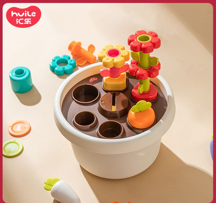 【Promesa】HuiLe Building Blocks diy Flower Pot