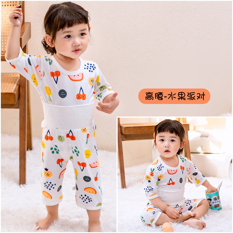 【PROMESA】High Waist Bamboo Fibre Cotton Thin Home Clothing Set