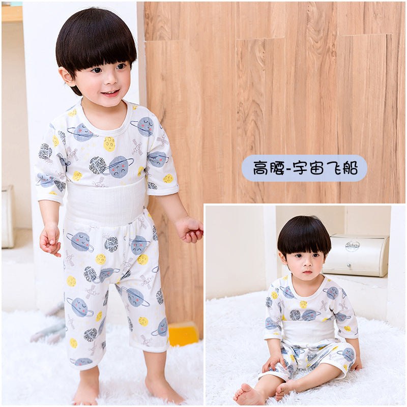 【PROMESA】High Waist Bamboo Fibre Cotton Thin Home Clothing Set