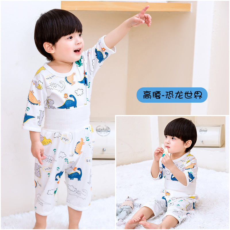 【PROMESA】High Waist Bamboo Fibre Cotton Thin Home Clothing Set