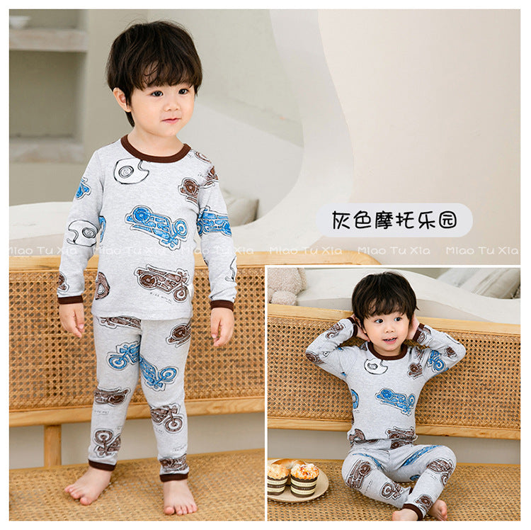 【Promesa】Kid Wool Lycra Cotton-Made Slim Fit Pajamas Set Wear