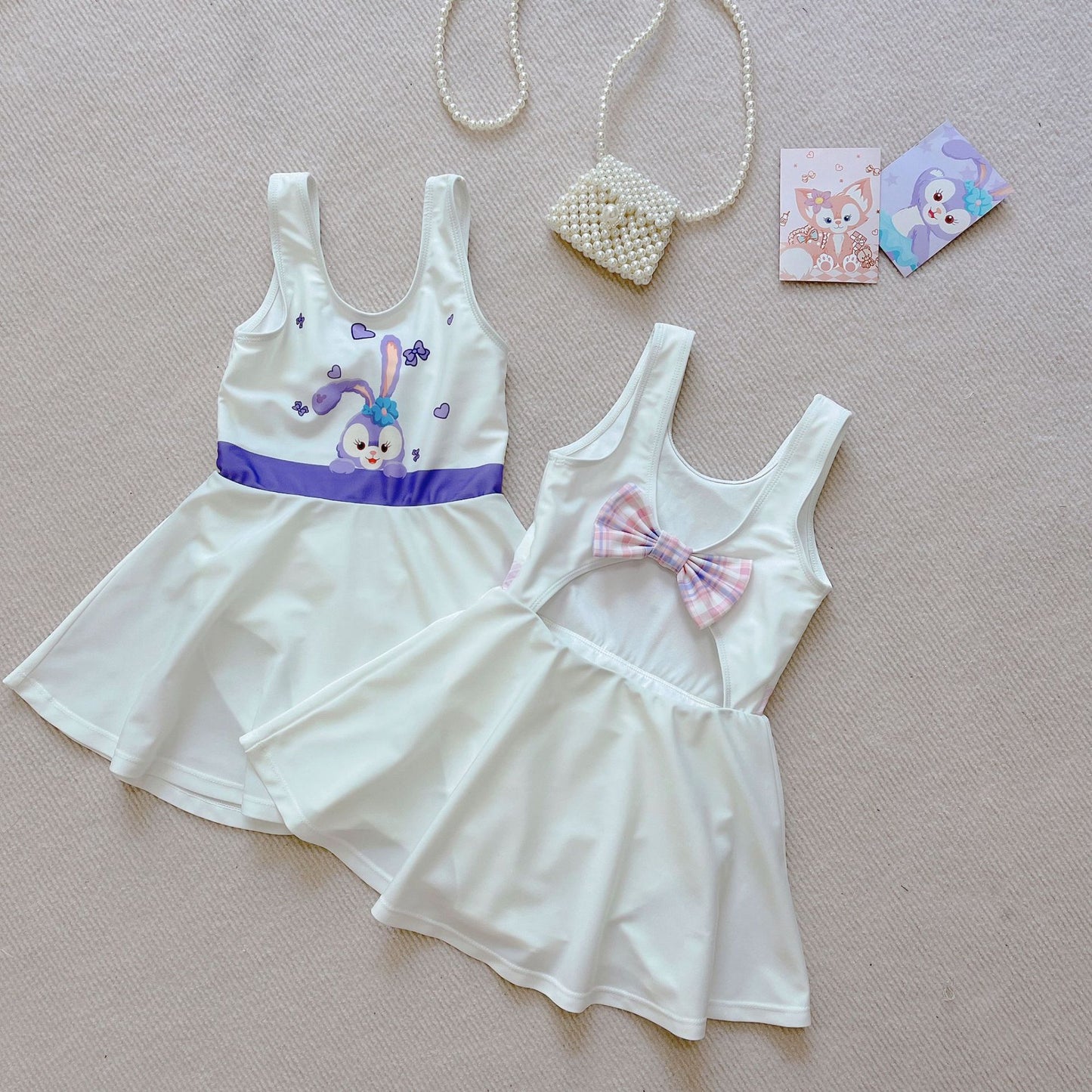2022 NEW Cute Girl Swimsuit 2022新款女童连体裙式泳衣