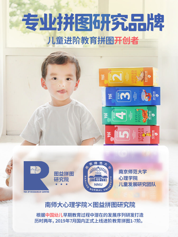 TOI进阶儿童益智拼图 TOI Leveled Puzzles Educational Toy Paper Jigsaw Puzzles For Kids