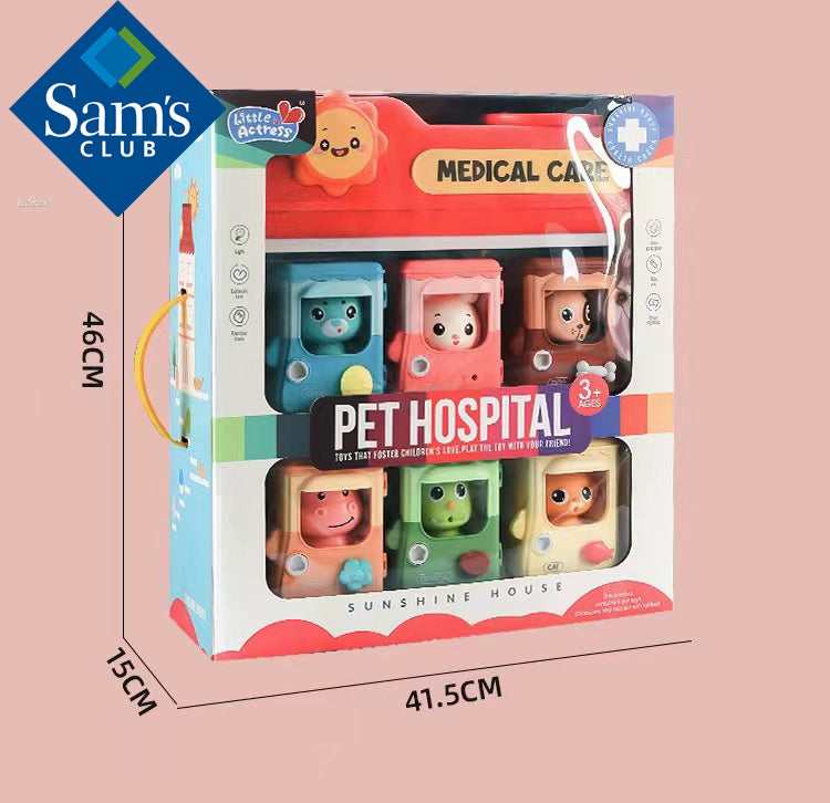 【Promesa】Pet Hospital with Recognition Keylock Bath Toys