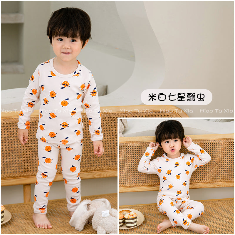 【Promesa】Kid Wool Lycra Cotton-Made Slim Fit Pajamas Set Wear