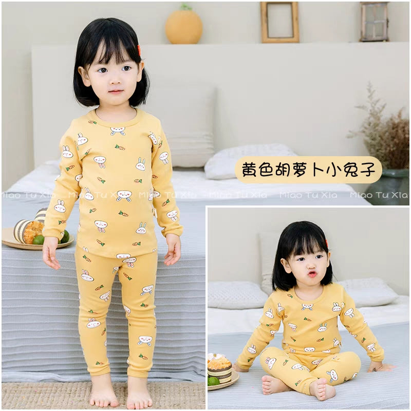 【Promesa】Kid Wool Lycra Cotton-Made Slim Fit Pajamas Set Wear