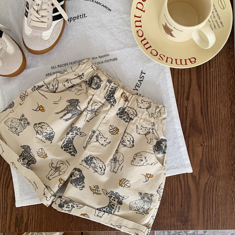 【Promesa】Animal Printed Shorts