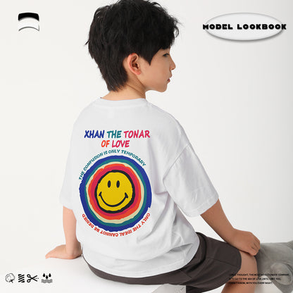 【Promesa】JK Rainbow Smiley Face Top