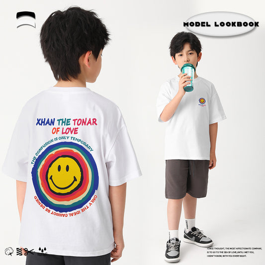 【Promesa】JK Rainbow Smiley Face Top