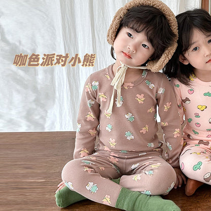 【Promesa】2024 Kid Wool Lycra Cotton-Made Slim Fit Pajamas Set Wear