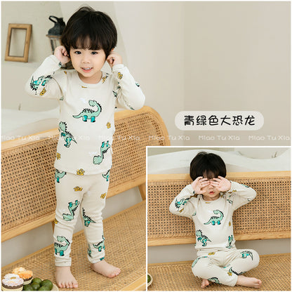 【Promesa】Kid Wool Lycra Cotton-Made Slim Fit Pajamas Set Wear