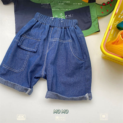 2023 Cute Dinosaur Top with Short Jeans Set wear